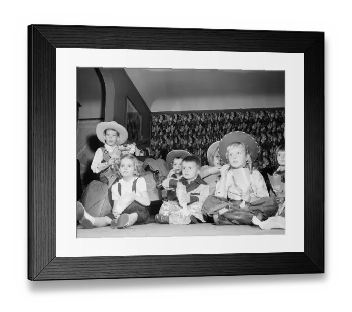 Framed Print : Hopalong Cassidy Fans Watch the Show Framed Print : Hopalong Cassidy Fans Watch the Show