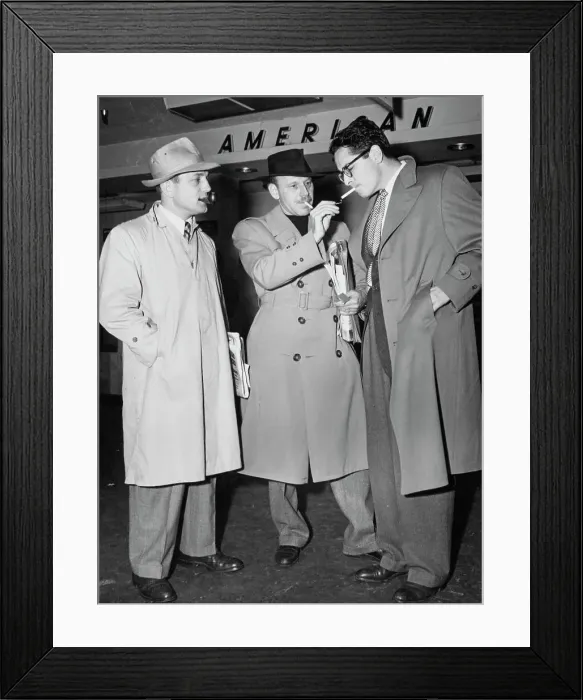 Framed Print : Edward Dmytryk, Alvah Bessie And Ring Lardner Jr Framed Print : Edward Dmytryk, Alvah Bessie And Ring Lardner Jr