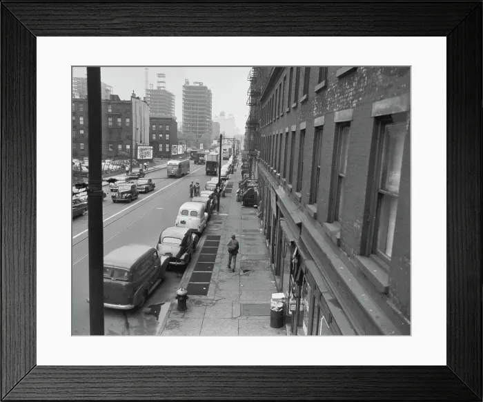Framed Print : Brooklyn Street Scene, 1950 Framed Print : Brooklyn Street Scene, 1950