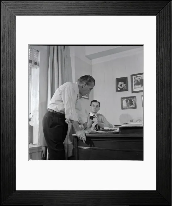 Framed Print : Ed Sullivan In Office Of Carmine Santull Framed Print : Ed Sullivan In Office Of Carmine Santull