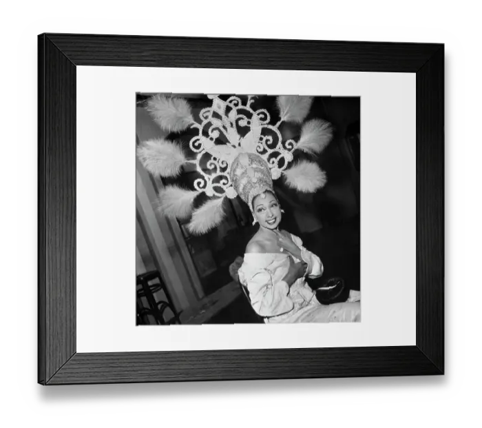 Framed Print : Josephine Baker Wearing Elaborate Headdress Framed Print : Josephine Baker Wearing Elaborate Headdress