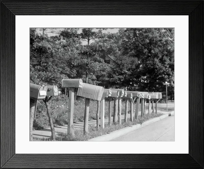 Framed Print : Row of Mailboxes Framed Print : Row of Mailboxes