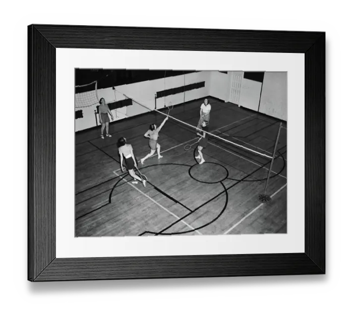 Framed Print : Indoor Badminton Game Framed Print : Indoor Badminton Game