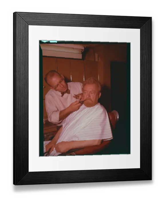 Framed Print : Claude Rains Getting His Hair Dyed Framed Print : Claude Rains Getting His Hair Dyed