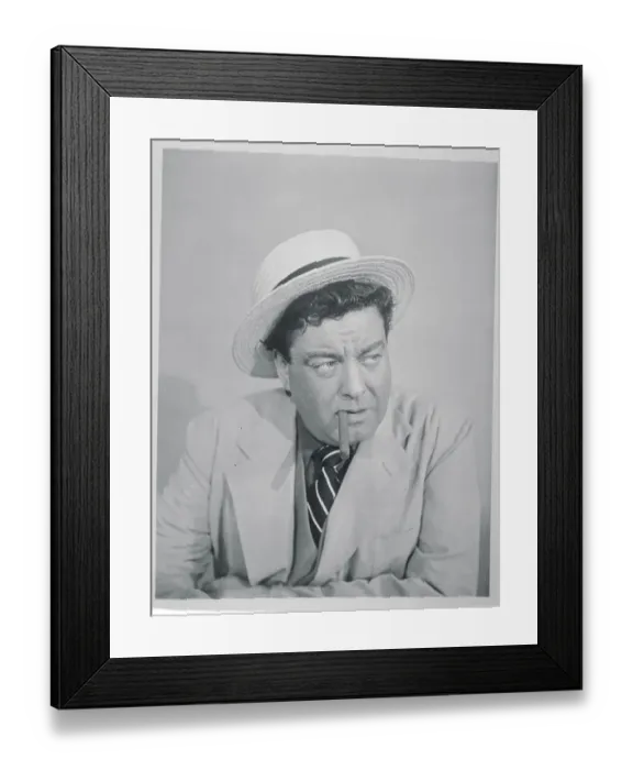 Framed Print : Portrait of Jackie Gleason Framed Print : Portrait of Jackie Gleason