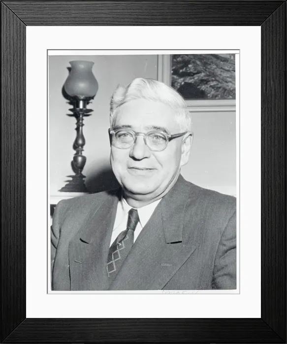 Framed Print : Politician Henry C. Dworshak Sitting by Lamp Framed Print : Politician Henry C. Dworshak Sitting by Lamp