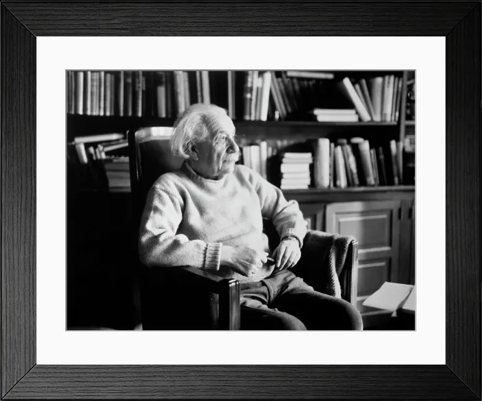 Framed Print : Scientist Albert Einstein in Library Framed Print : Scientist Albert Einstein in Library
