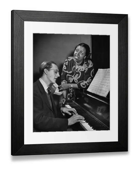 Framed Print : Ethel Waters and Accompanist Practicing Song Framed Print : Ethel Waters and Accompanist Practicing Song