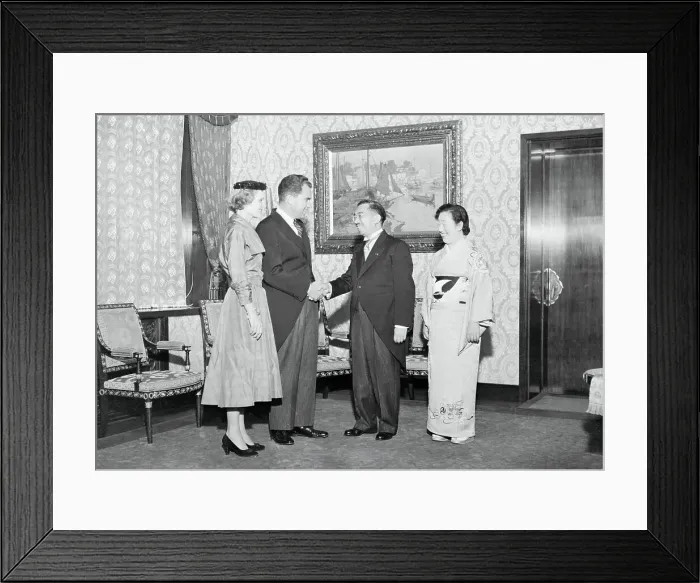 Framed Print : Nixons and Japanese Royalty Framed Print : Nixons and Japanese Royalty