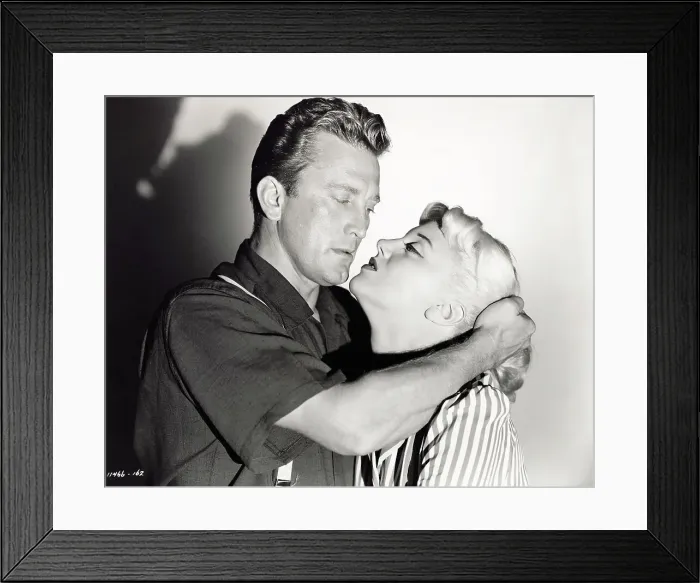 Framed Print : Kirk Douglas and Jan Sterling in Intimate Pose Framed Print : Kirk Douglas and Jan Sterling in Intimate Pose