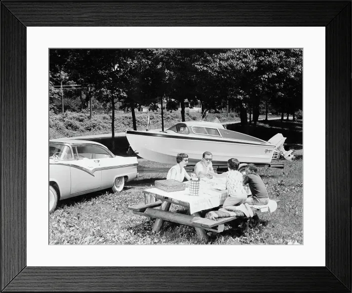 Framed Print : Family Having a Picnic