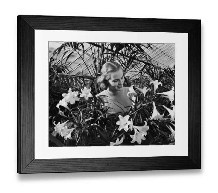 Framed Print : Woman Among White Lilies Framed Print : Woman Among White Lilies