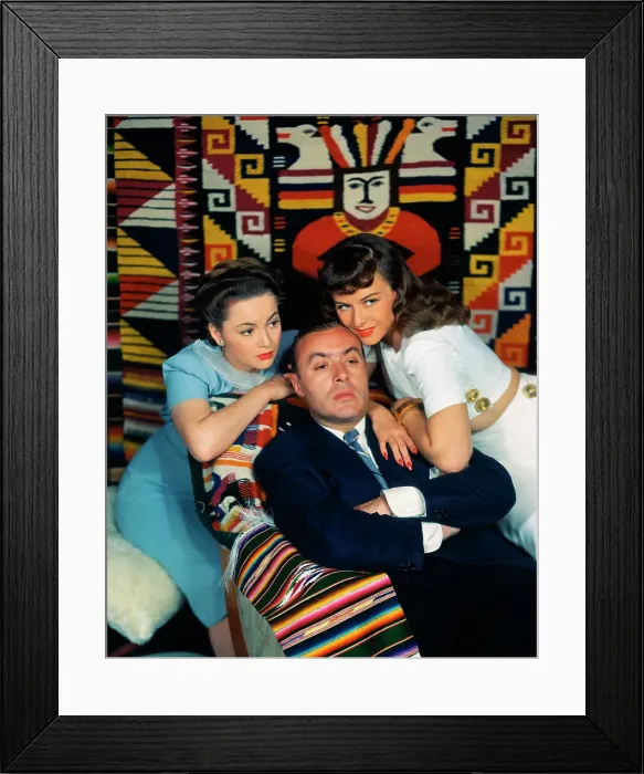 Framed Print : Charles Boyer with Olivia De Havilland and Paulette Goddard Framed Print : Charles Boyer with Olivia De Havilland and Paulette Goddard