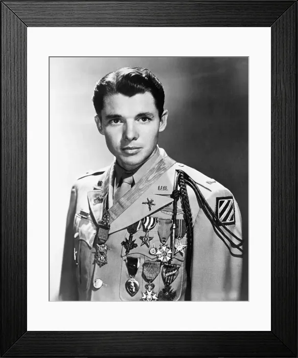 Framed Print : War Hero and Actor Audie Murphy