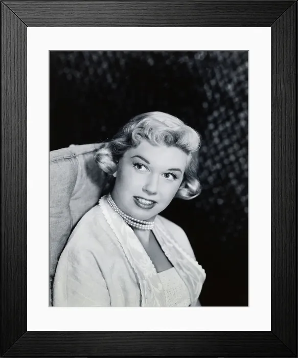 Framed Print : Doris Day. (Original Caption). Head and shoulders portrait of actress Doris Day Framed Print : Doris Day. (Original Caption). Head and shoulders portrait of actress Doris Day