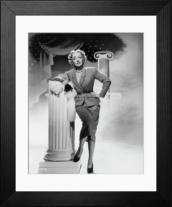 Framed Print : Marlene Dietrich Leans Against Column Framed Print : Marlene Dietrich Leans Against Column