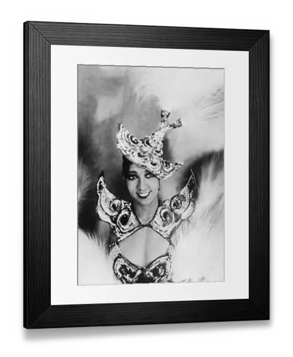 Framed Print : Josephine Baker in Feathered Costume Framed Print : Josephine Baker in Feathered Costume
