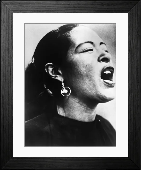 Framed Print : Billie Holiday Singing Framed Print : Billie Holiday Singing