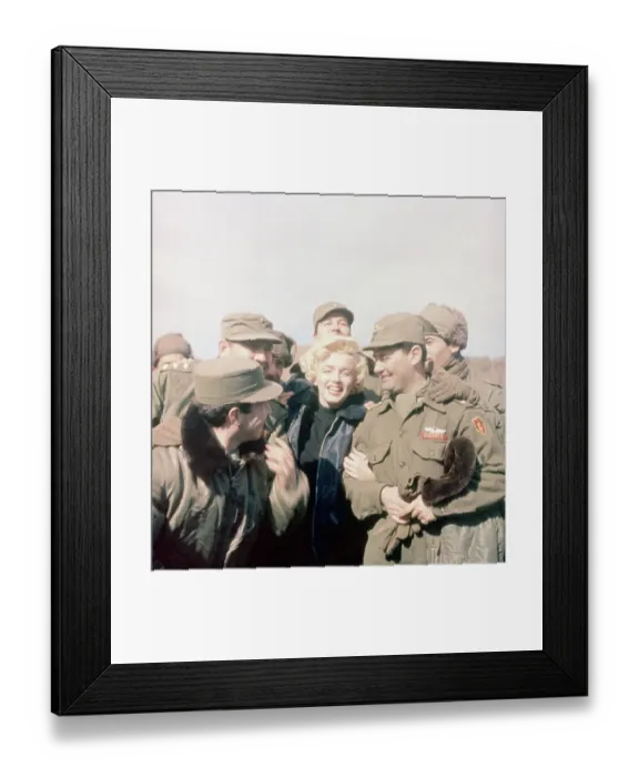 Framed Print : Marilyn Monroe Entertaining Troops Framed Print : Marilyn Monroe Entertaining Troops
