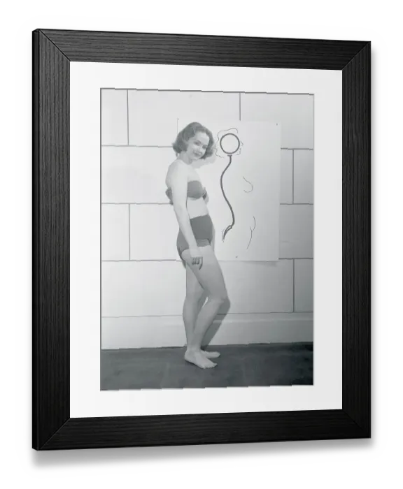 Framed Print : Female Patient Posing Framed Print : Female Patient Posing