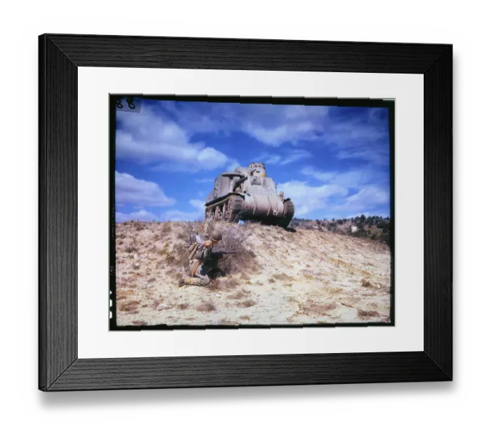 Framed Print : Tank Hunter Throwing Grenade