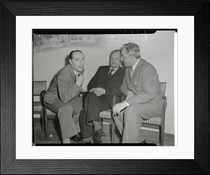 Framed Print : Roberto Rossellini with Reporters Framed Print : Roberto Rossellini with Reporters