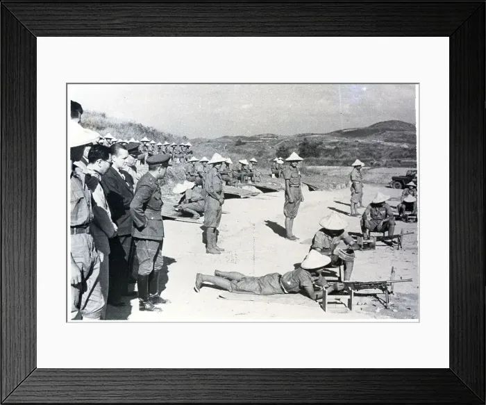 Framed Print : General Inspecting Rifle Training Framed Print : General Inspecting Rifle Training