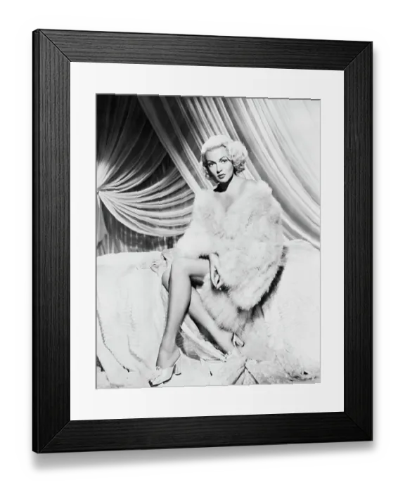 Framed Print : Lana Turner Posing in a Fur Framed Print : Lana Turner Posing in a Fur