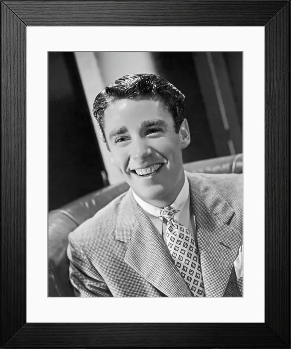 Framed Print : Portrait of English Actor Peter Lawford Smiling