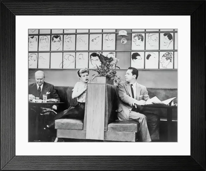 Framed Print : Actress Lucille Ball Turning to Gaze at Actor William Holden in Booth Framed Print : Actress Lucille Ball Turning to Gaze at Actor William Holden in Booth