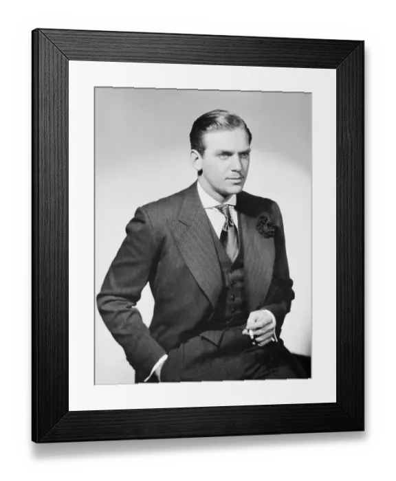 Framed Print : Actor Douglas Fairbanks Jr. with Cigarette Framed Print : Actor Douglas Fairbanks Jr. with Cigarette