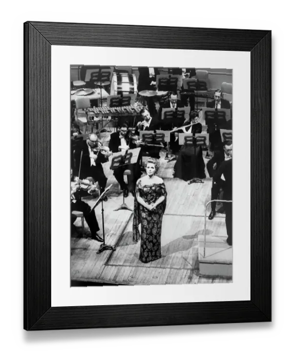 Framed Print : Elisabeth Schwarzkopf in Front of Orchestra Framed Print : Elisabeth Schwarzkopf in Front of Orchestra