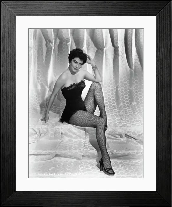 Framed Print : Actress Ava Gardner Posing on White Background Framed Print : Actress Ava Gardner Posing on White Background