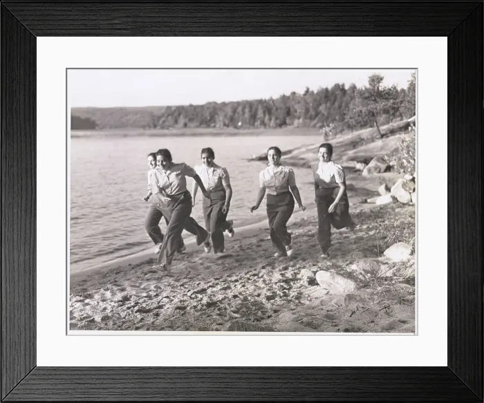 Framed Print : The Quintuplets Running on the Beach Framed Print : The Quintuplets Running on the Beach