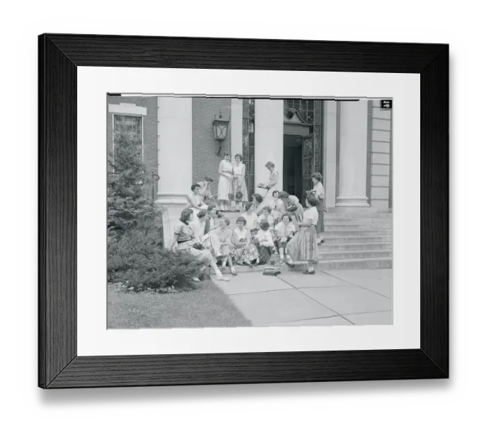 Framed Print : Students Congregating
