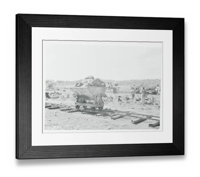 Framed Print : Workers Loading Wagon with Rocks Framed Print : Workers Loading Wagon with Rocks