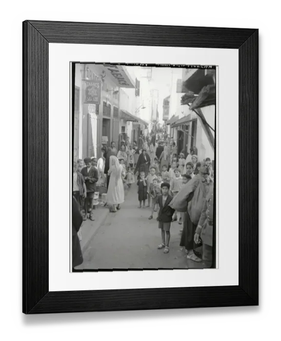 Framed Print : Pedestrians on Mellah Street Framed Print : Pedestrians on Mellah Street