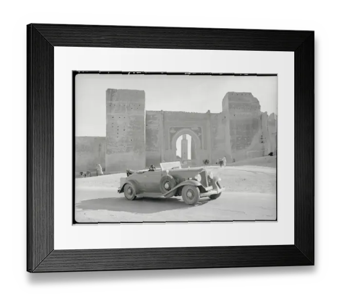 Framed Print : American Tourist's Automobile Outside Berdaine Gate Framed Print : American Tourist's Automobile Outside Berdaine Gate