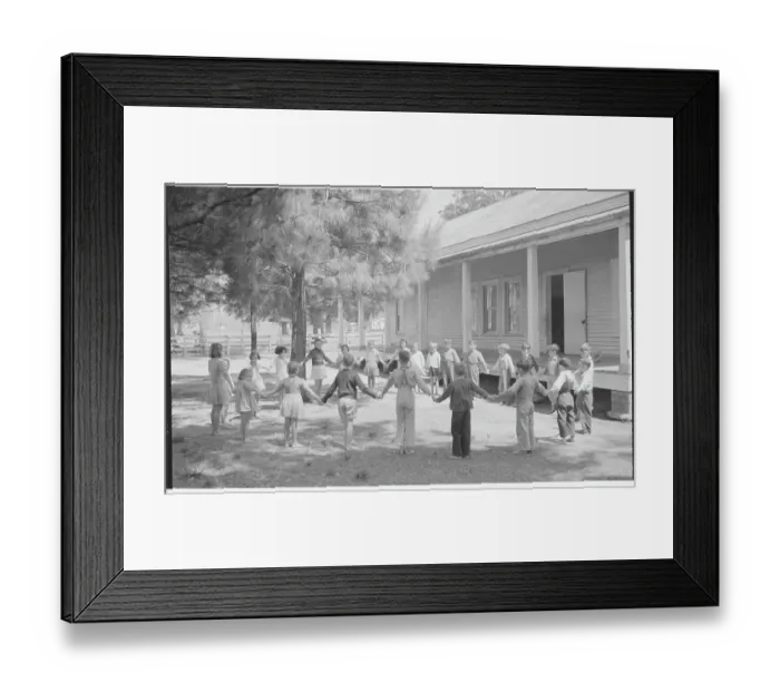Framed Print : Youngsters Joining Hands During Recess Outside School Framed Print : Youngsters Joining Hands During Recess Outside School