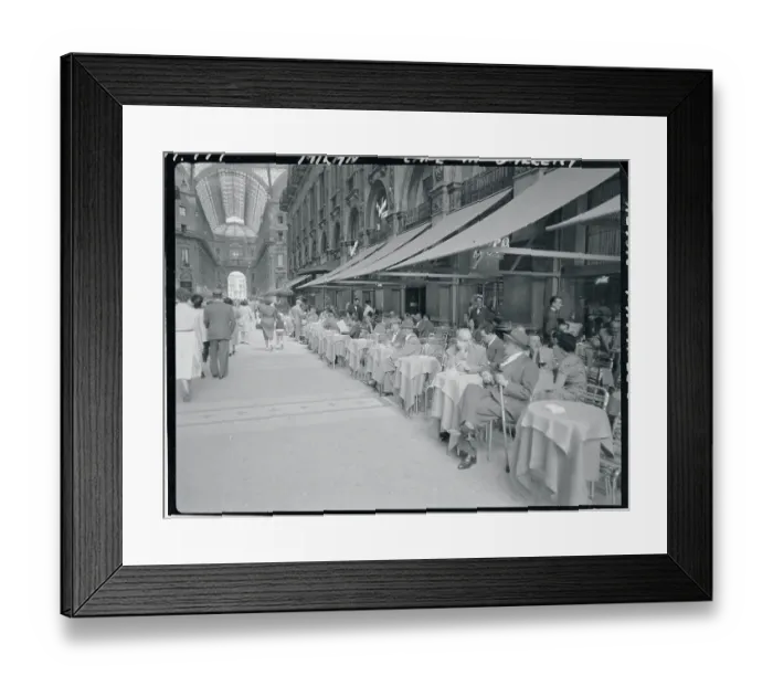 Framed Print : Patrons Eating at Outdoor Tables of Food Establishment Framed Print : Patrons Eating at Outdoor Tables of Food Establishment