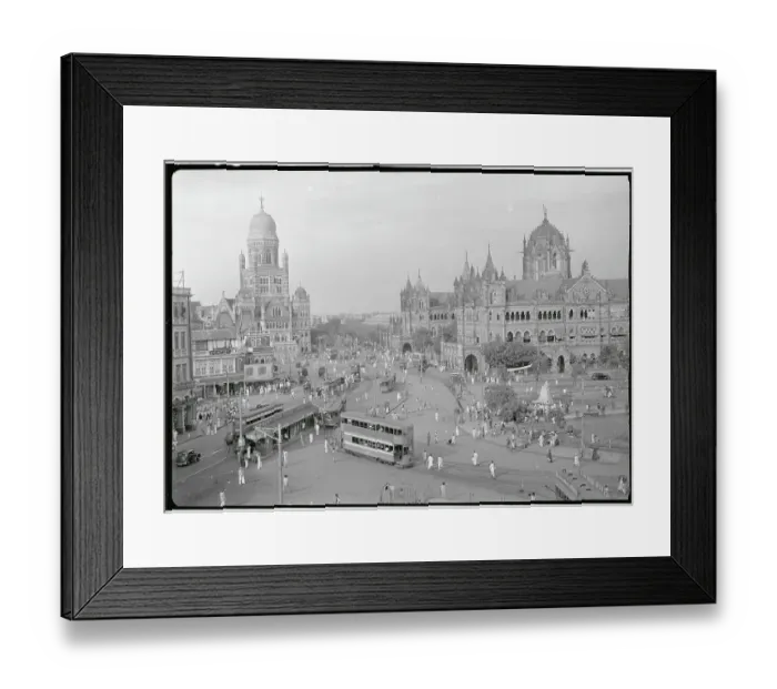 Framed Print : Aerial View of Busy Bombay
