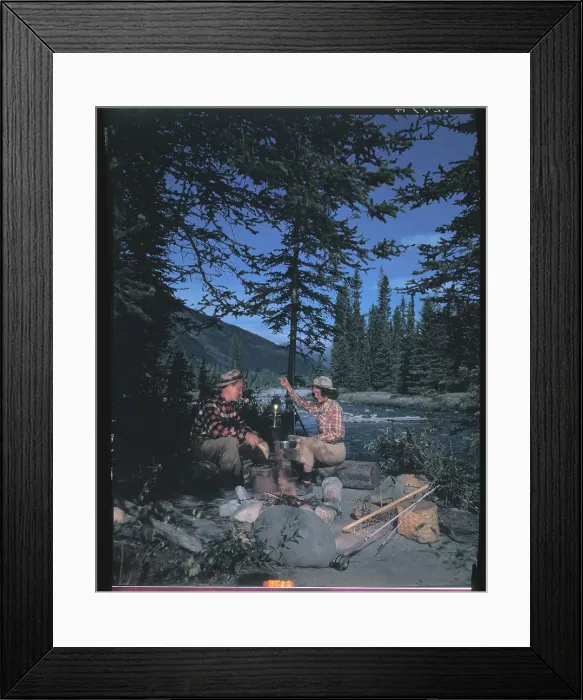 Framed Print : Campers Preparing Dinner Framed Print : Campers Preparing Dinner