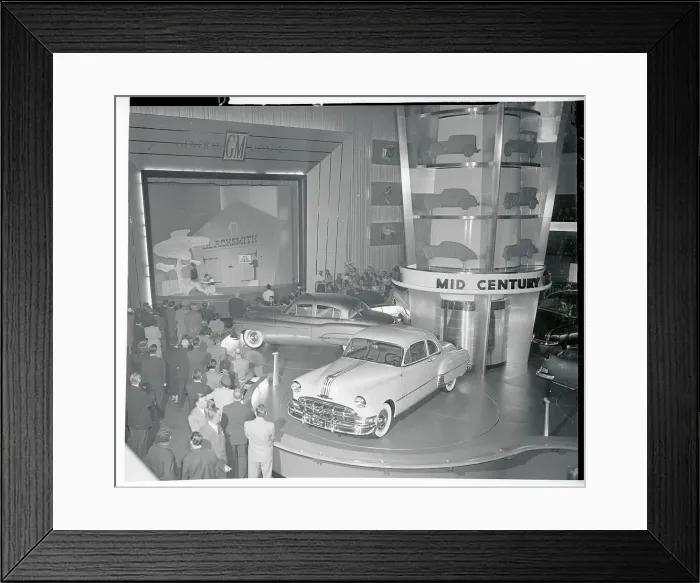 Framed Print : View of Spectators at General Motors Car Show Framed Print : View of Spectators at General Motors Car Show