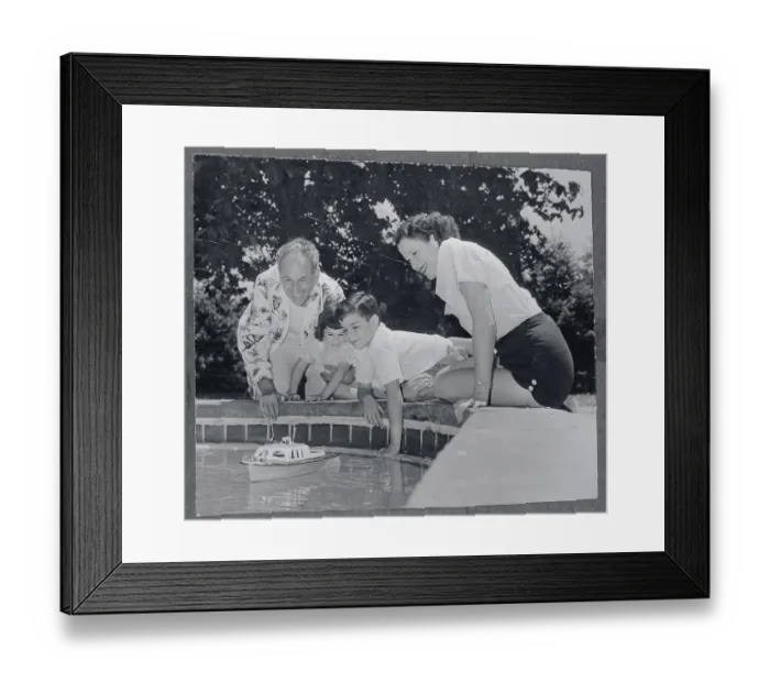 Framed Print : Moss Hart and Kitty Carlisle Playing with Their Children Framed Print : Moss Hart and Kitty Carlisle Playing with Their Children
