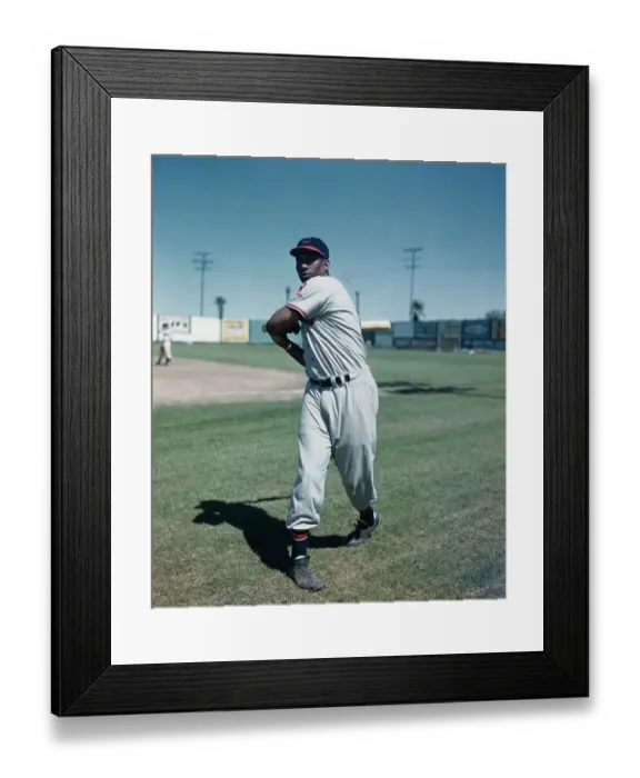 Framed Print : Luke Easter Swinging a Bat Framed Print : Luke Easter Swinging a Bat