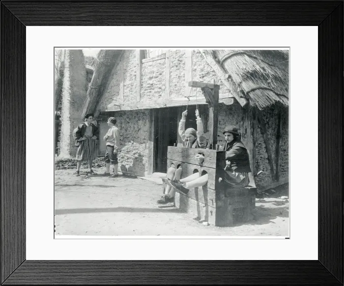 Framed Print : Guard House Reconstruction with Prisoners Framed Print : Guard House Reconstruction with Prisoners