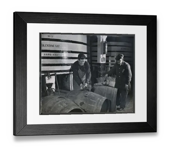 Framed Print : Blended Whiskey Piped From Blending Vat Framed Print : Blended Whiskey Piped From Blending Vat
