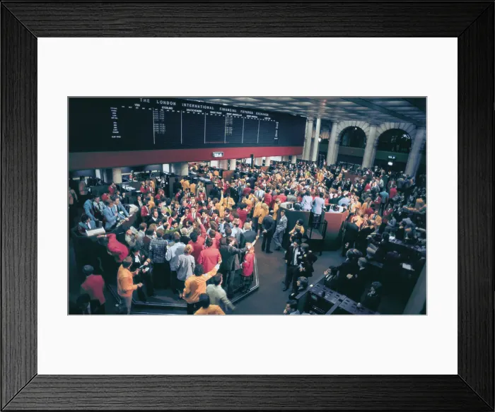 Framed Print : Floor of the London Futures Exchange Framed Print : Floor of the London Futures Exchange