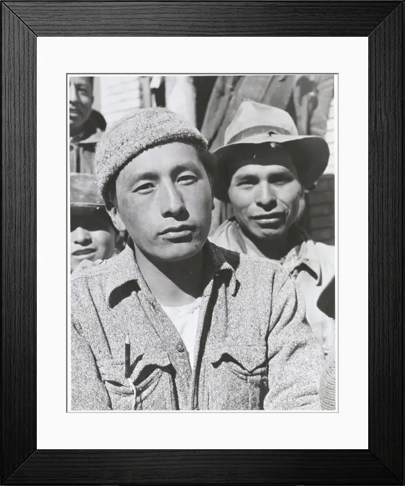 Framed Print : Portrait of Aymara Indian in Headdress Framed Print : Portrait of Aymara Indian in Headdress