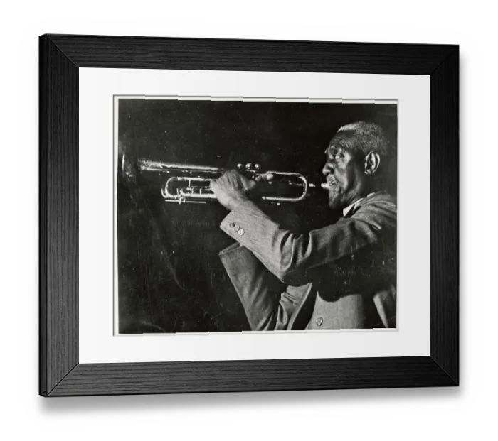 Framed Print : Bunk Johnson Playing Trumpet Framed Print : Bunk Johnson Playing Trumpet